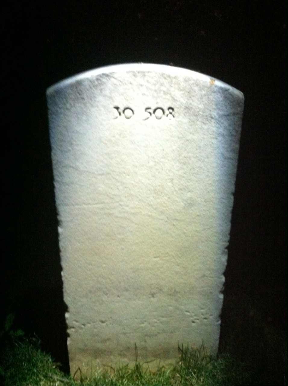 Back of headstone — John Arrowsmith