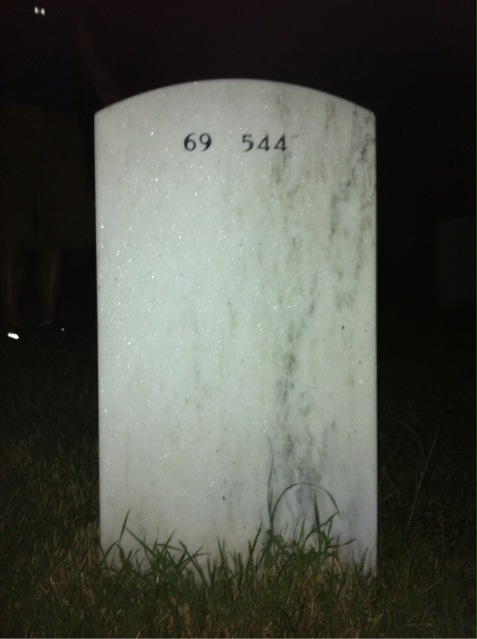 Back of headstone — Caleb Cauman