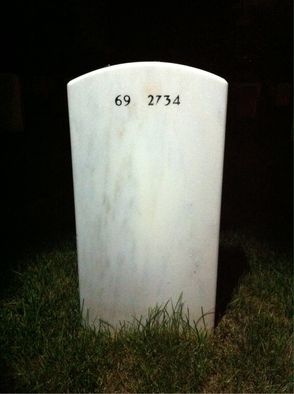 Back of headstone — Roddy Williams