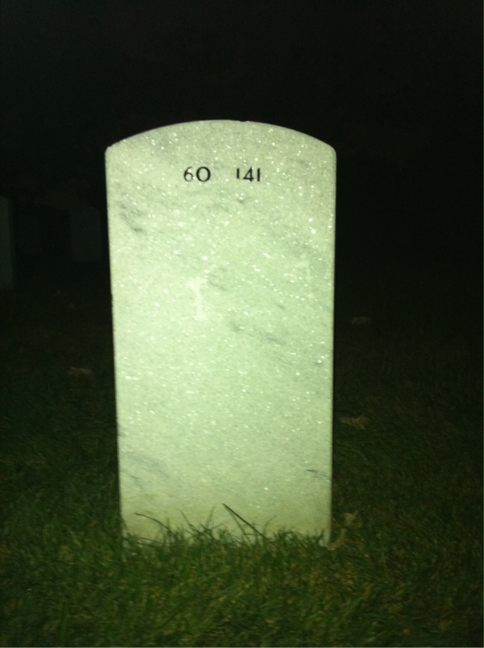 Back of headstone — Joel Jaudon