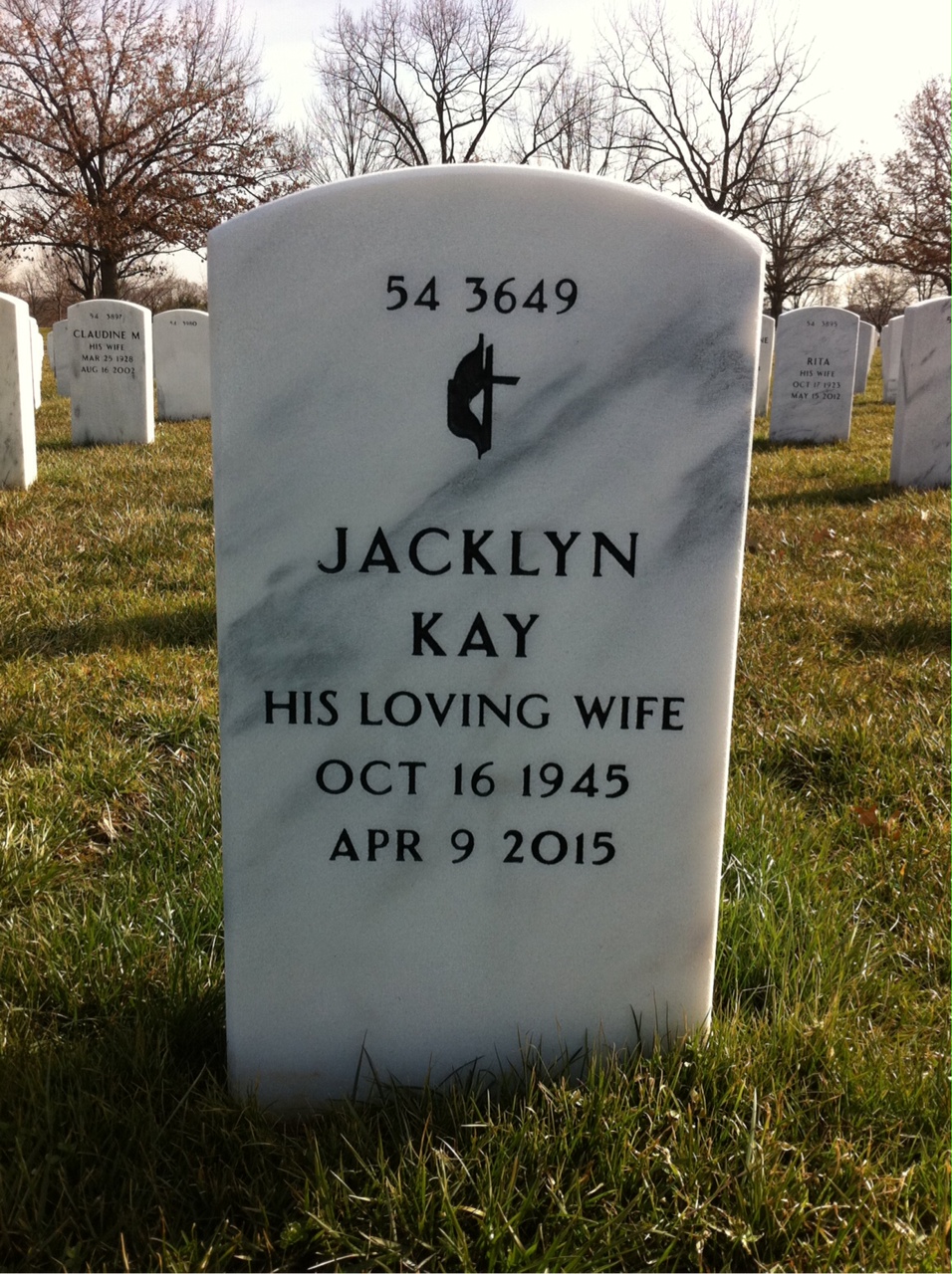 Back of headstone — Arthur Klosa