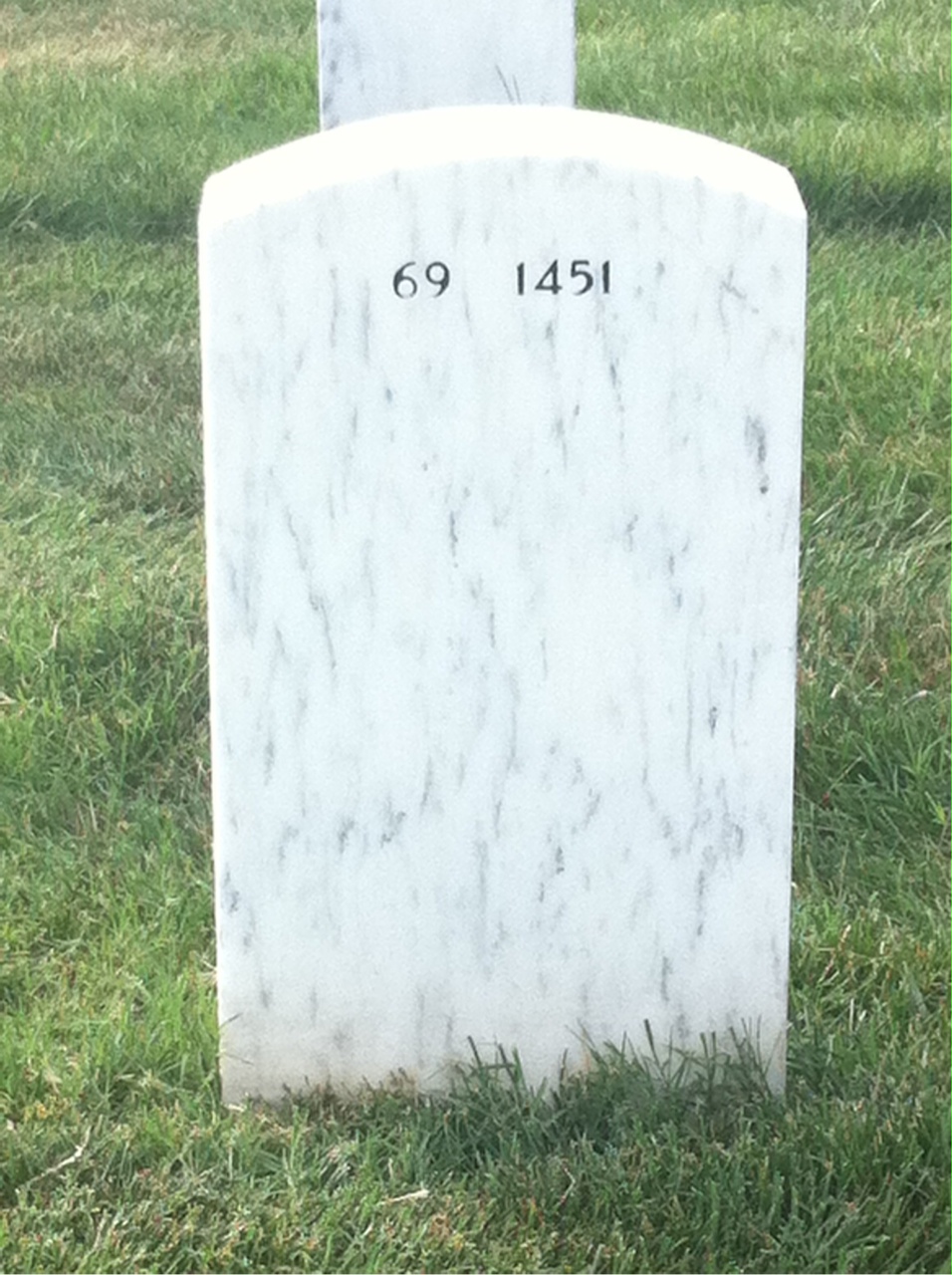 Back of headstone — Austin Wigfall