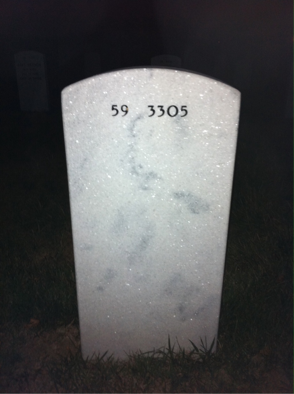 Back of headstone — Joseph Mullins