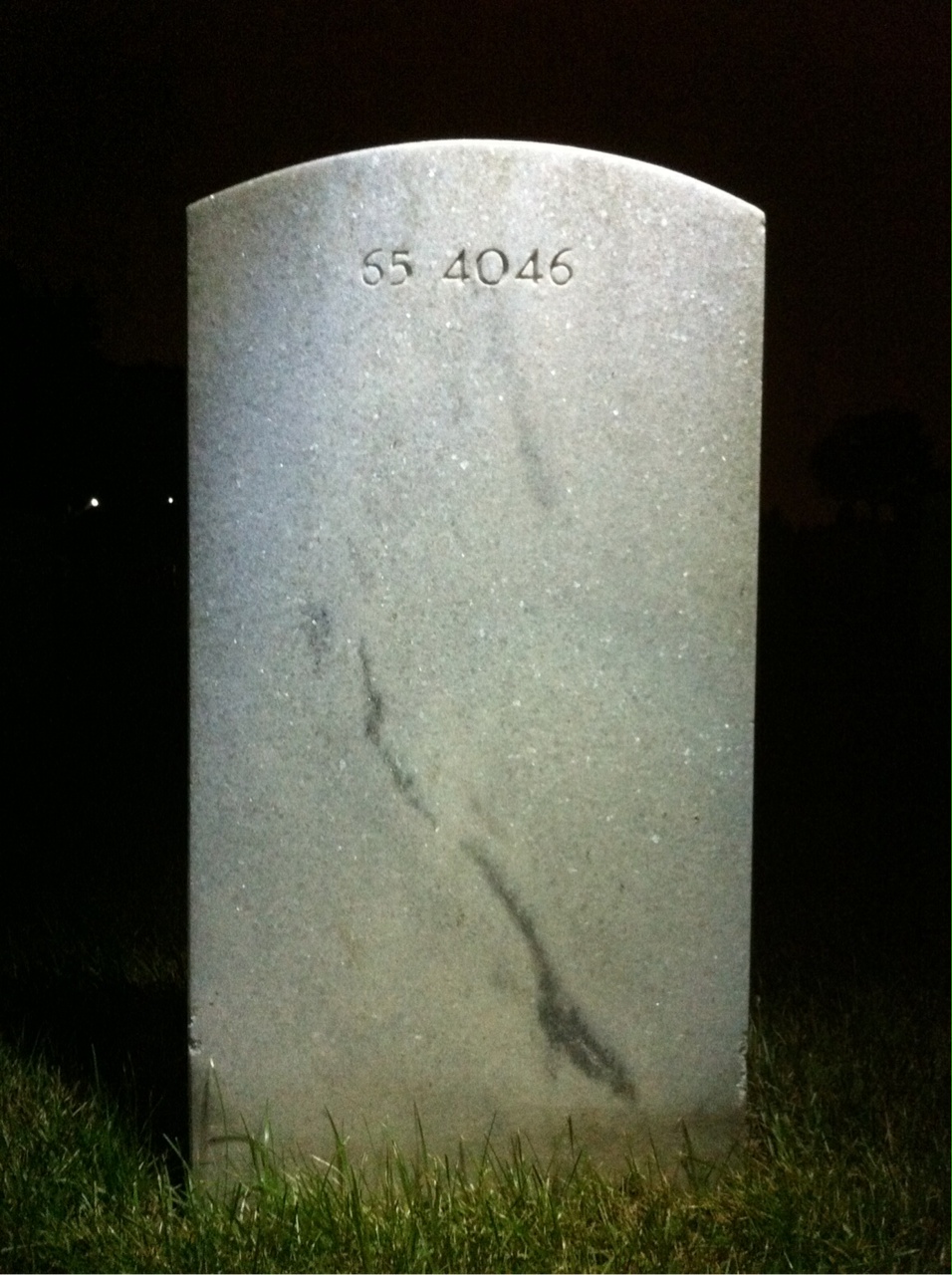 Back of headstone — Hugh Blakely