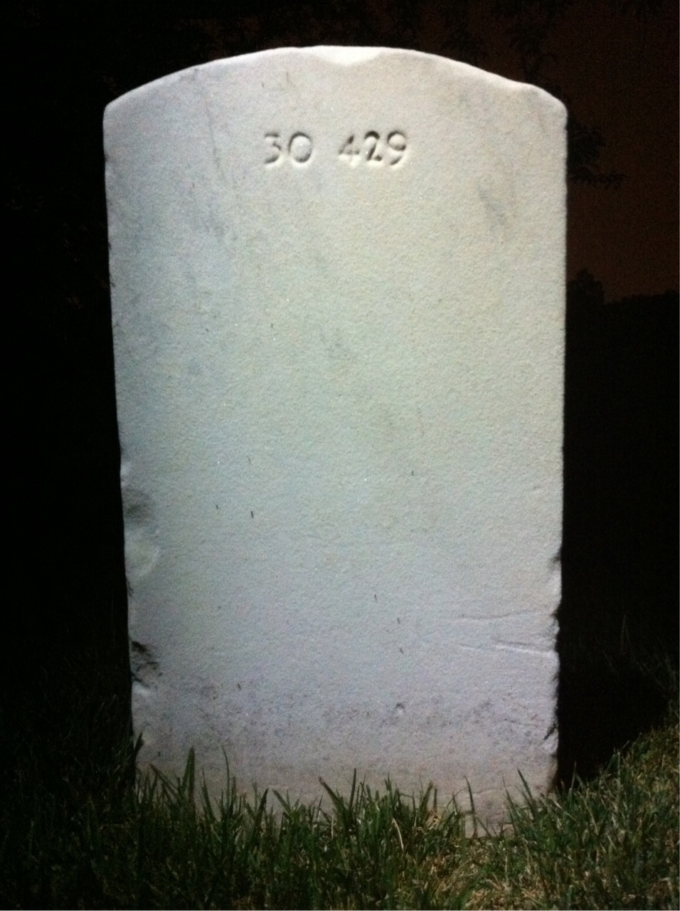 Back of headstone — Kirkwood Myers