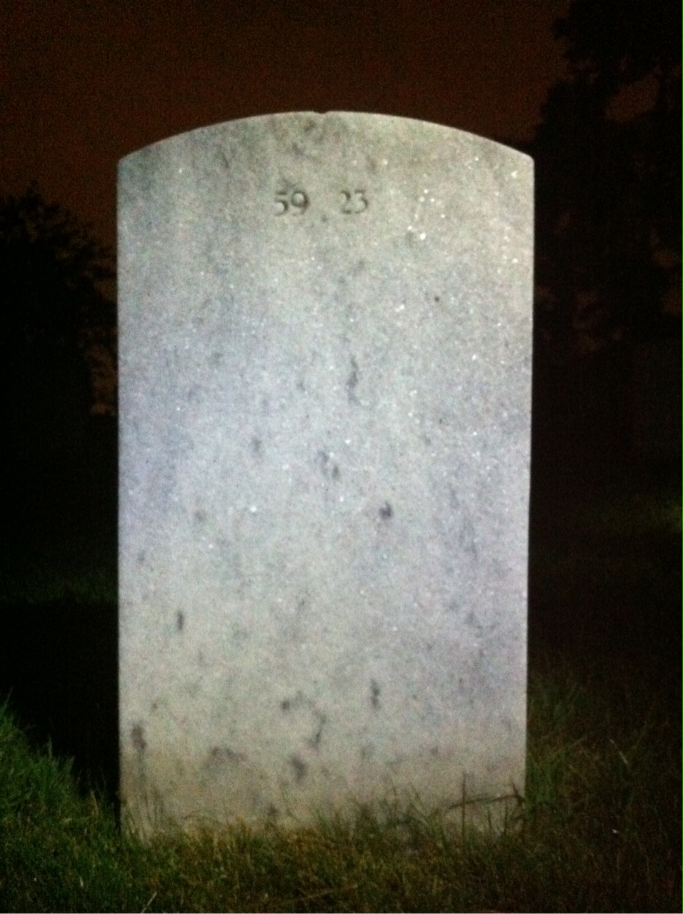 Back of headstone — James Minor