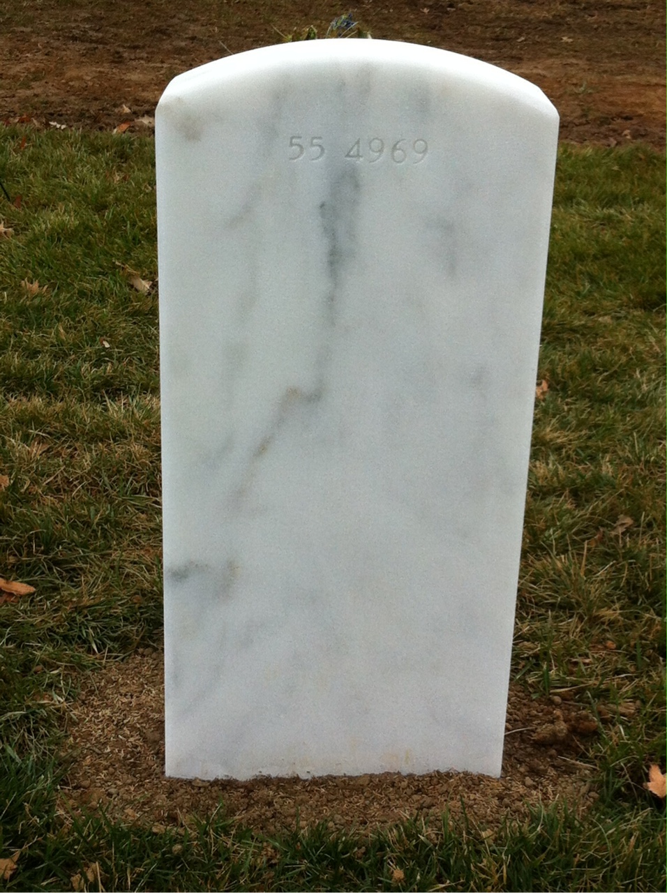 Back of headstone — William Morey