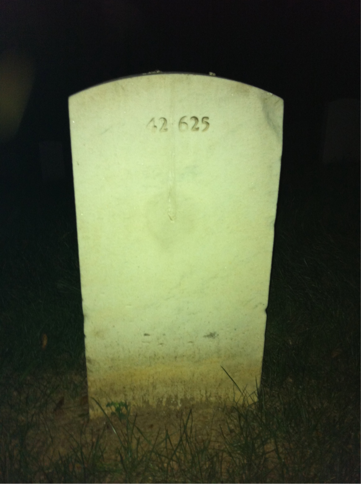 Back of headstone — William W Rhodes