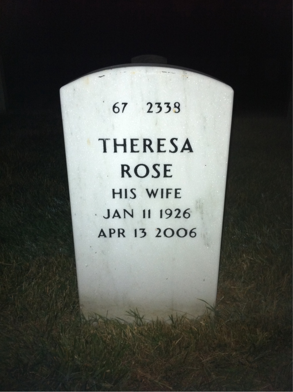 Back of headstone — Edward Casey