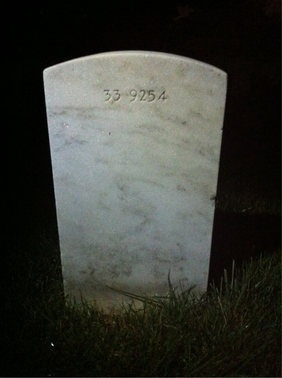 Back of headstone — Armand Beeman