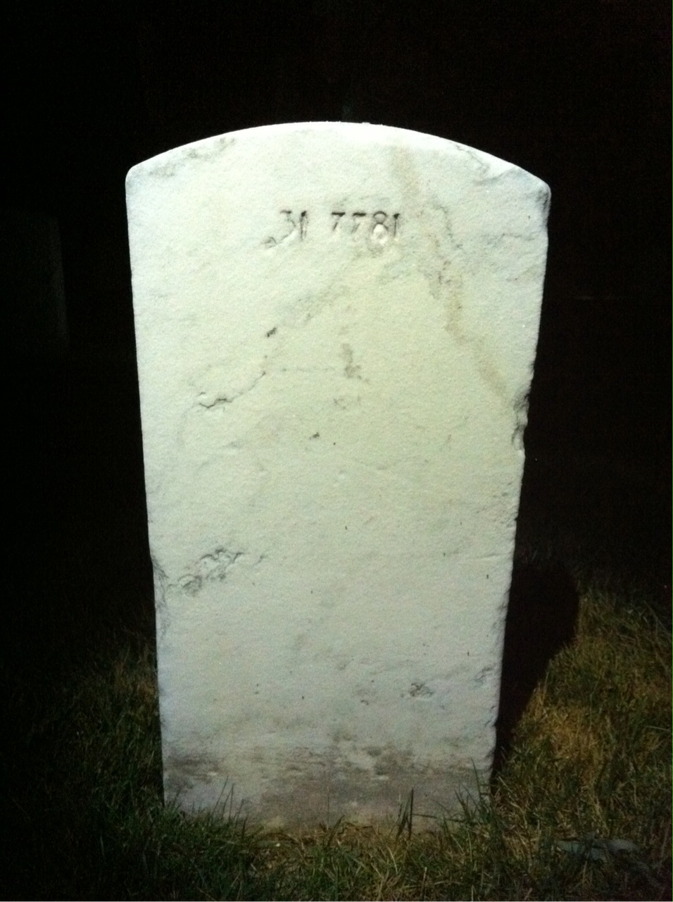 Back of headstone — Bessie Acker