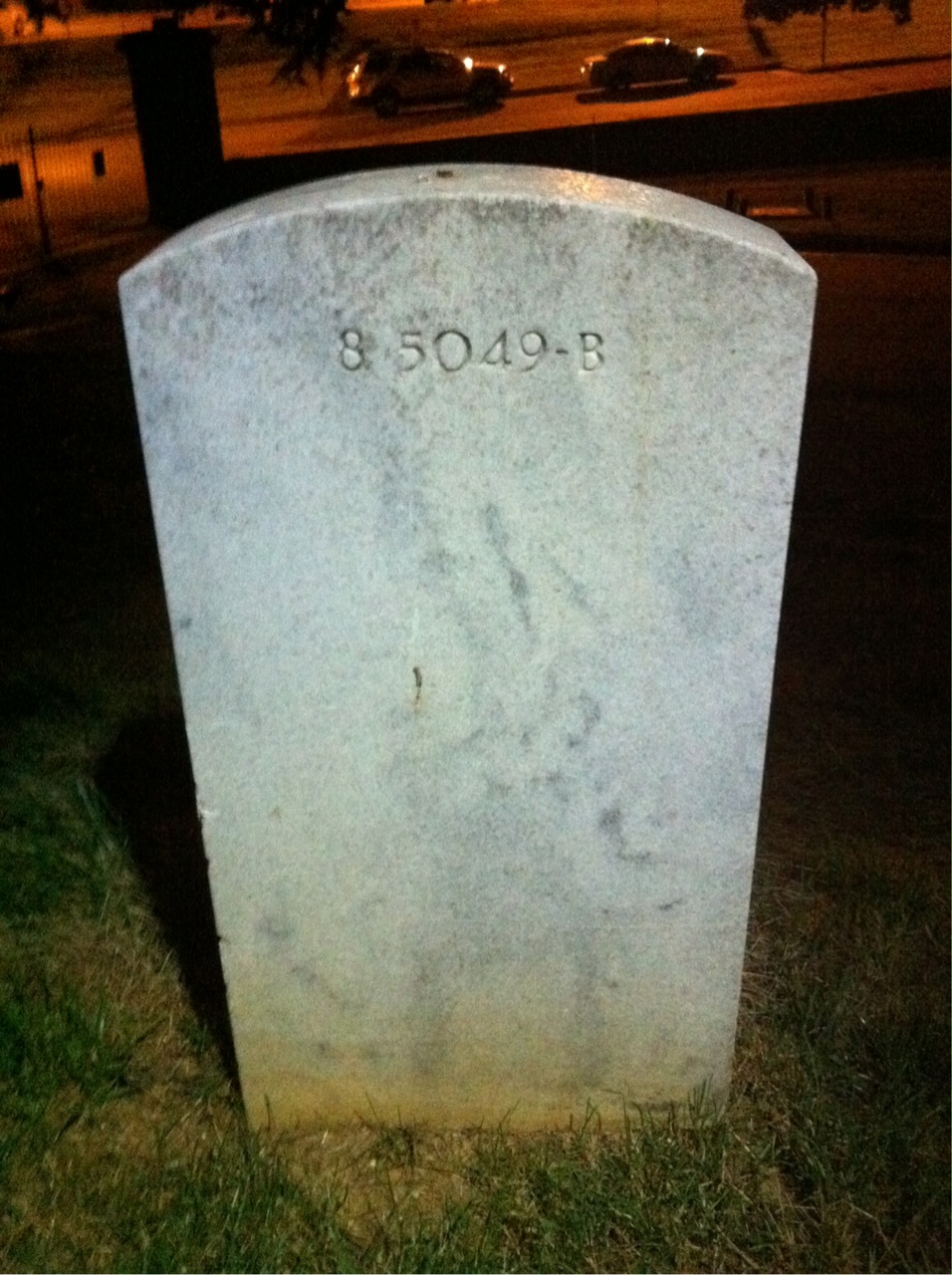 Back of headstone — Clara Cox
