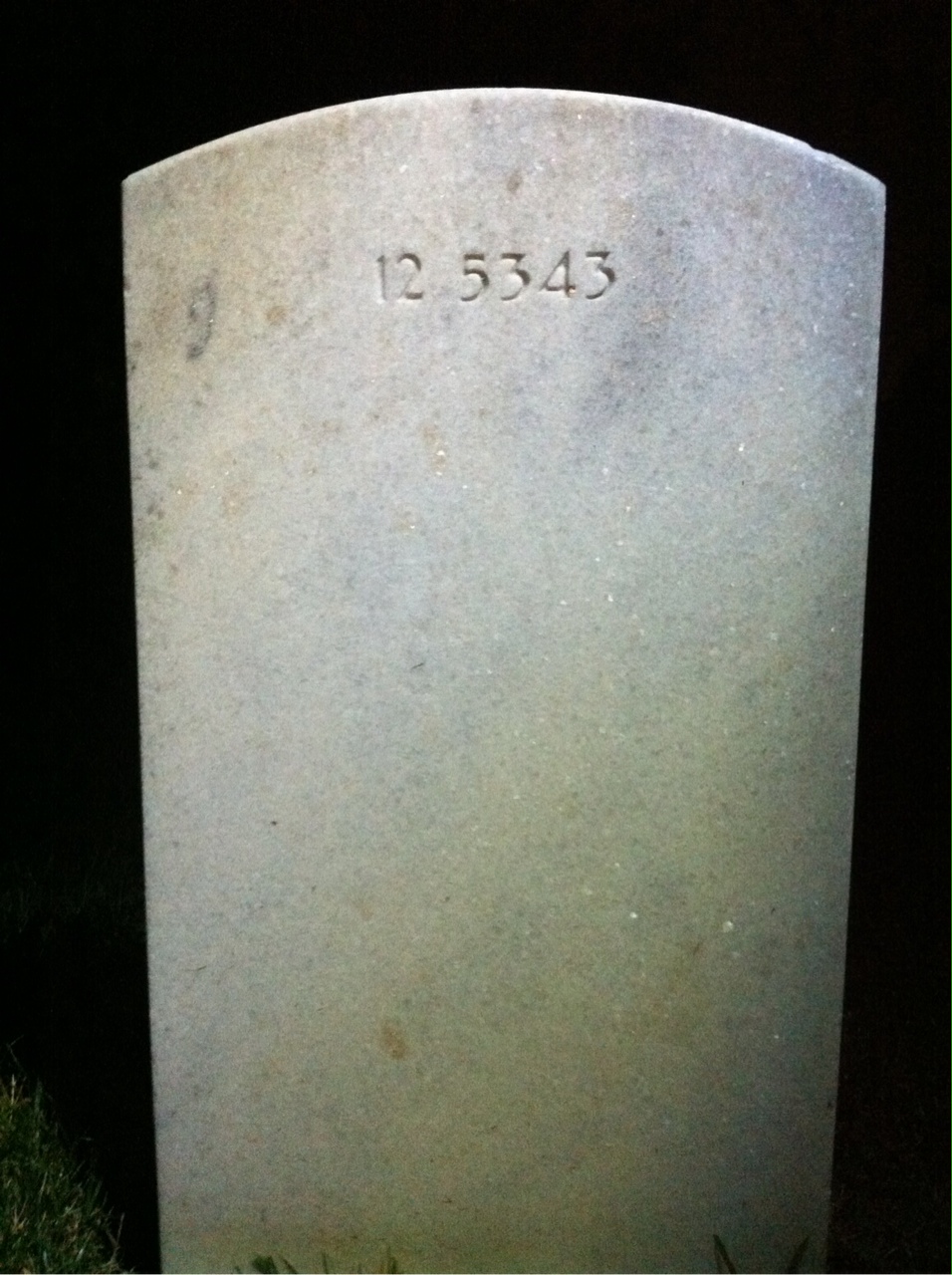 Back of headstone — Crawford Murphy