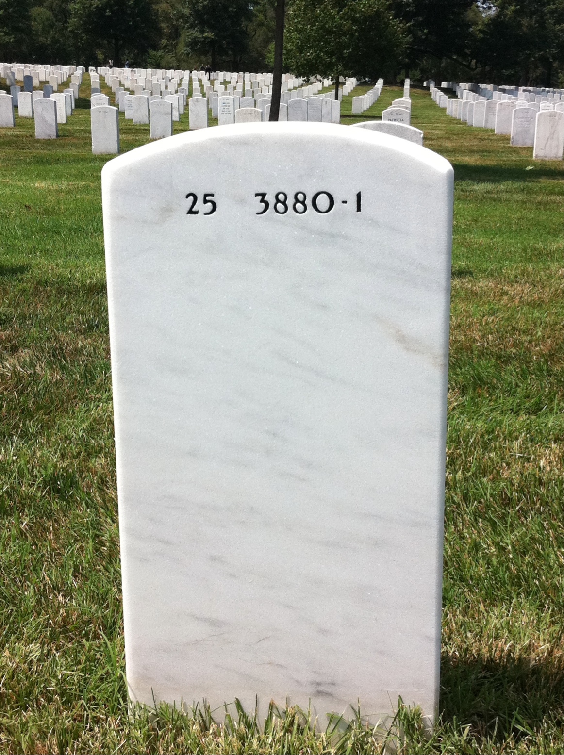 Back of headstone — James Brown