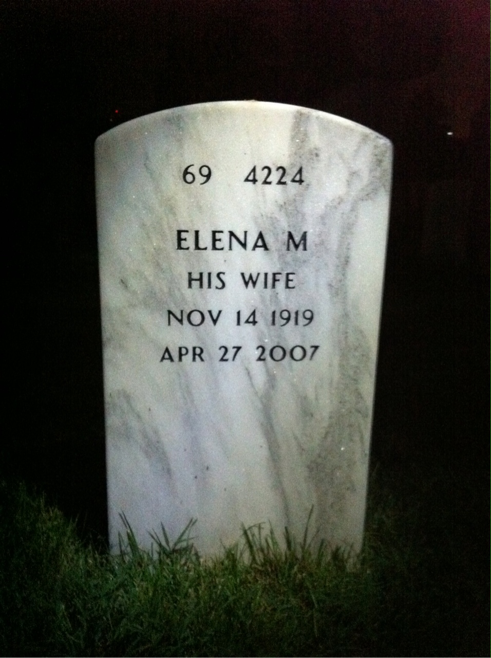 Back of headstone — Rubert Daugherty