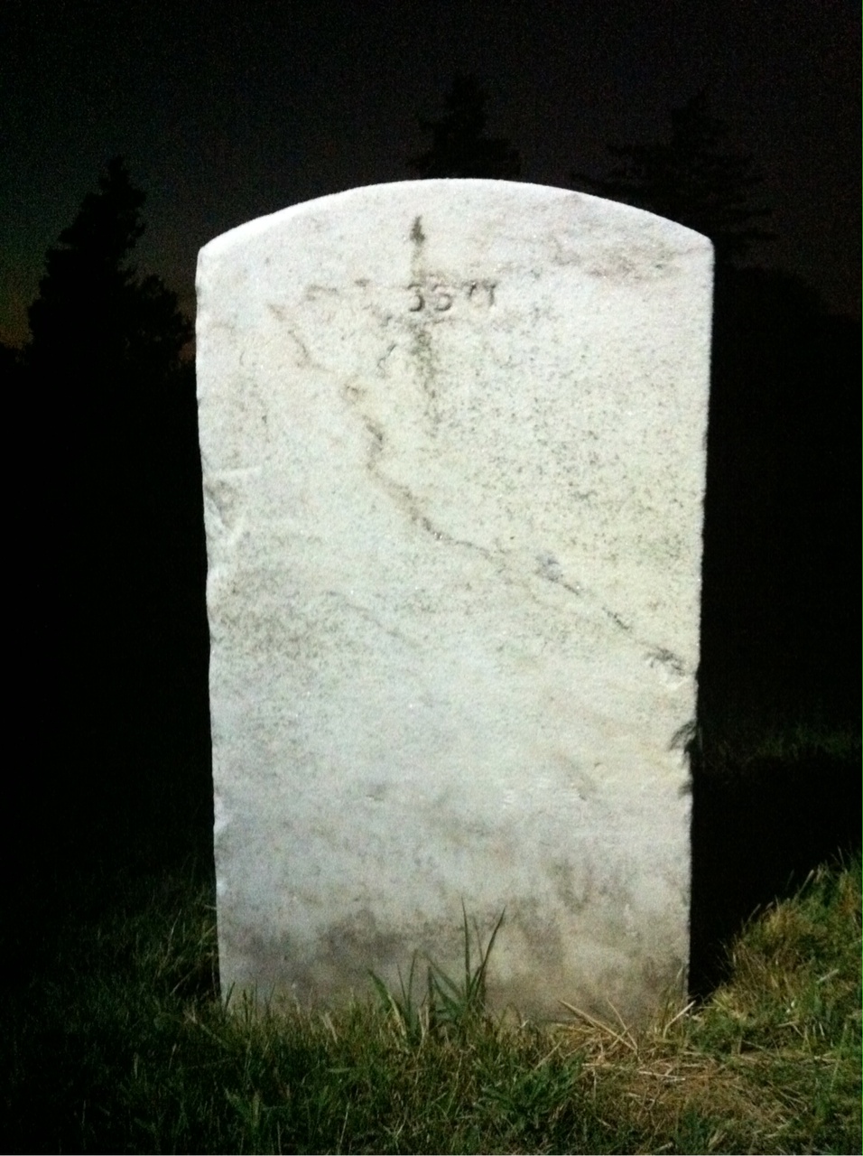 Back of headstone — Richard Ashcraft