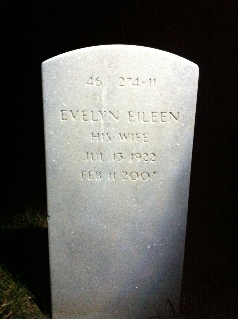 Back of headstone — James Jones
