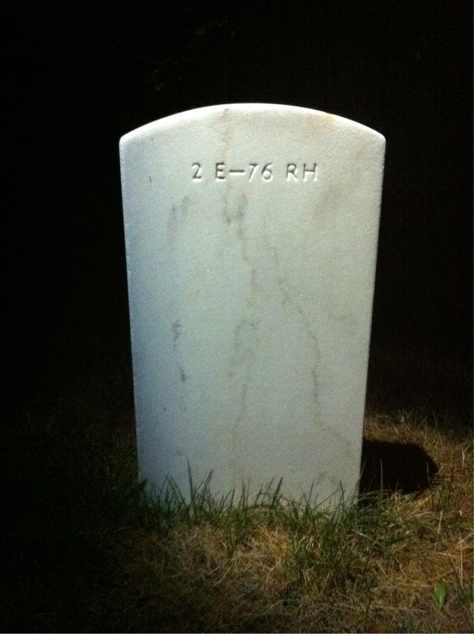 Back of headstone — Eddy Moran