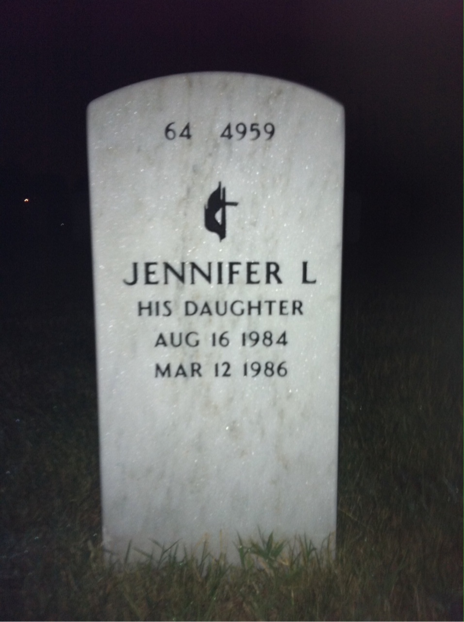Back of headstone — Stephen Mathers