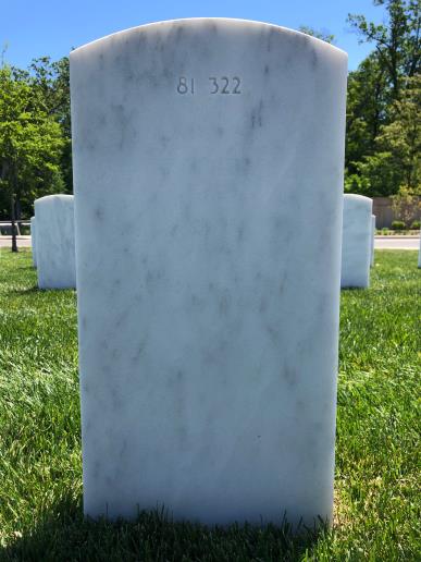 Back of headstone — Robert Babos