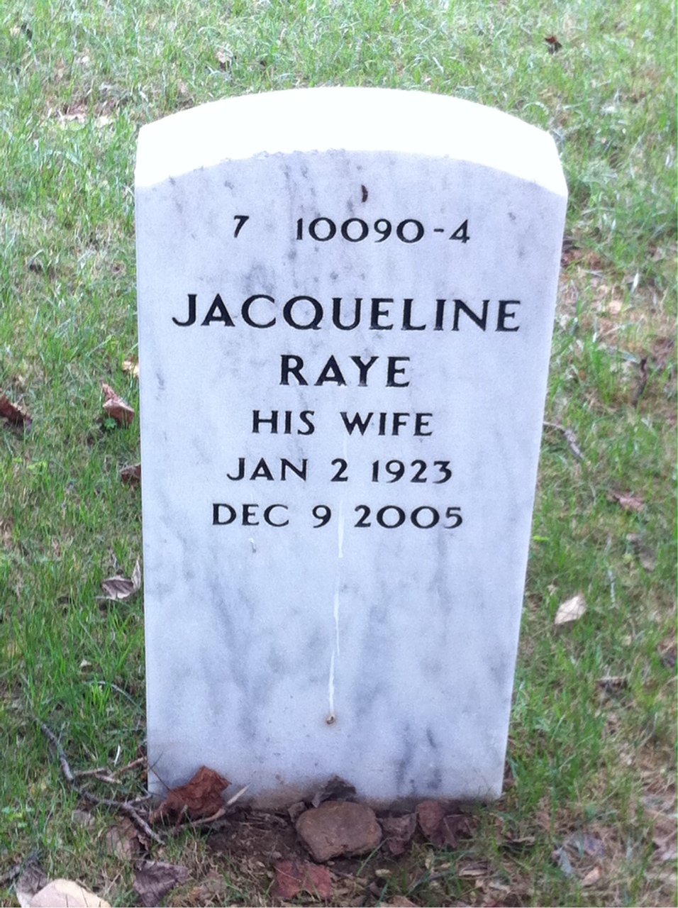 Back of headstone — Alfred Oakes