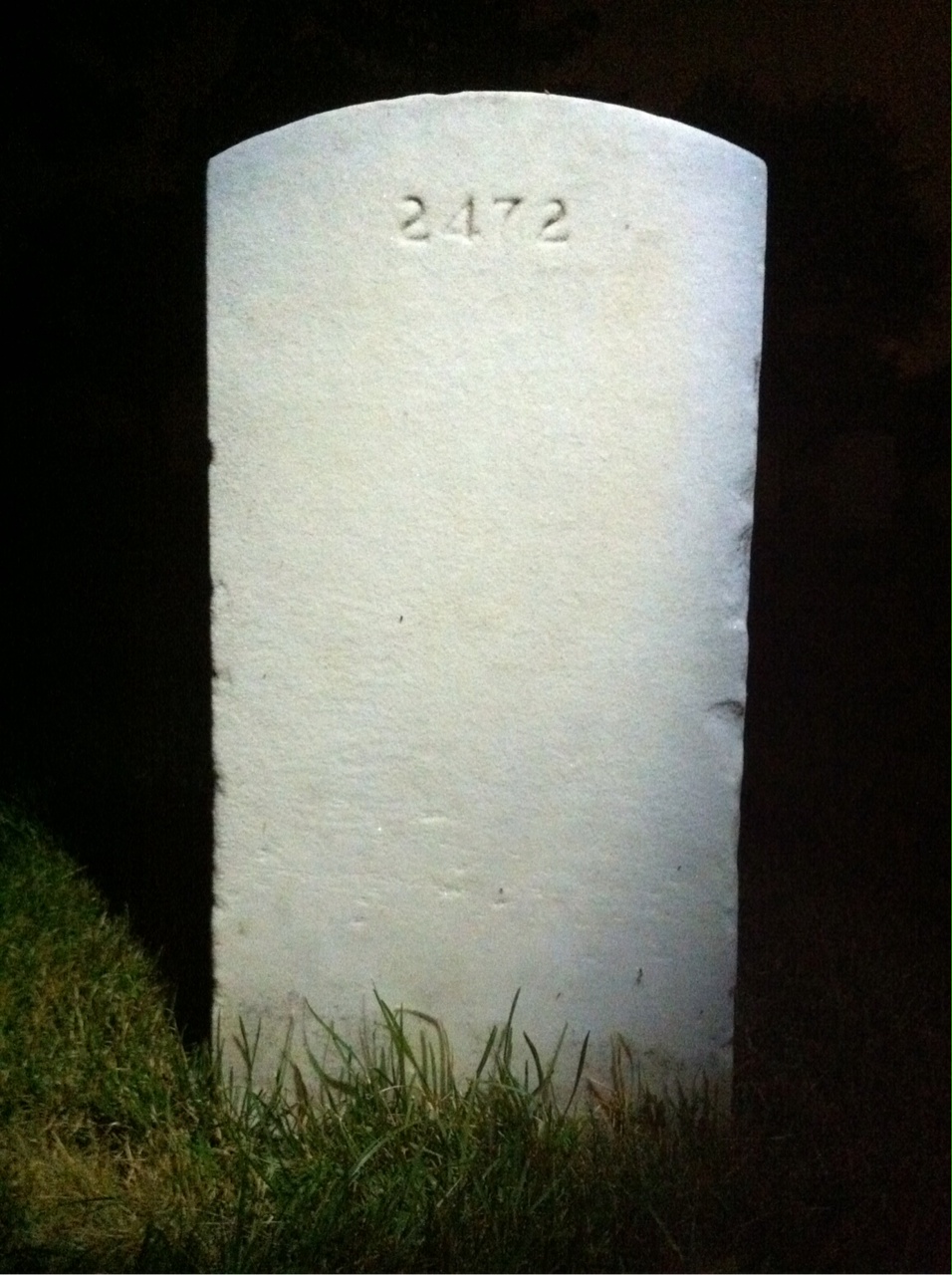 Back of headstone — Henry Corley