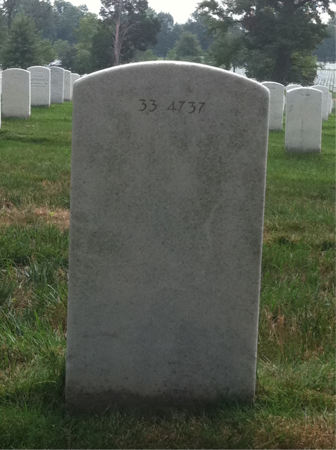 Back of headstone — Mary Myers
