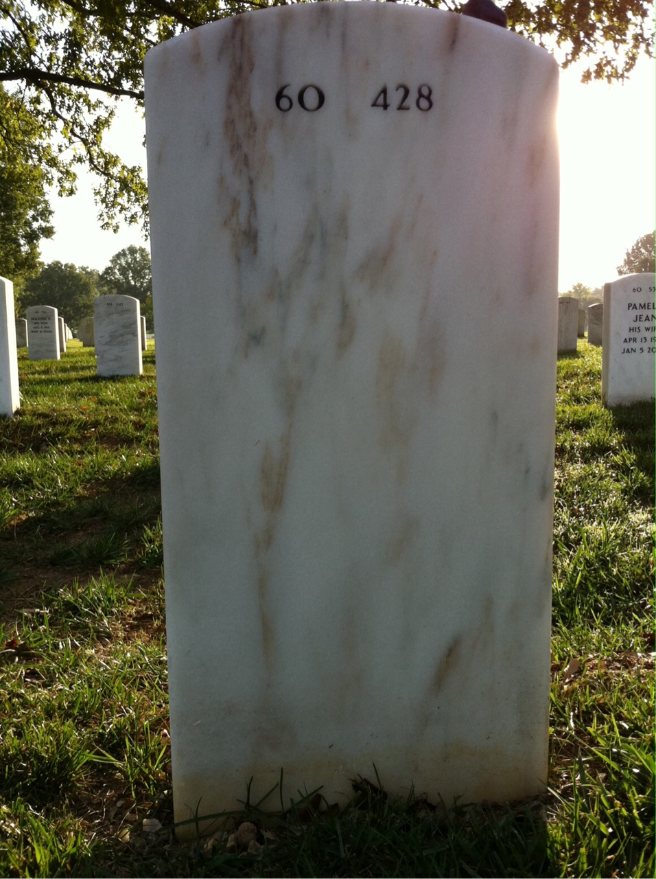Back of headstone — George Ball