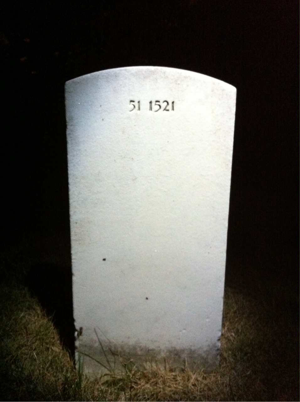 Back of headstone — Robert Collins