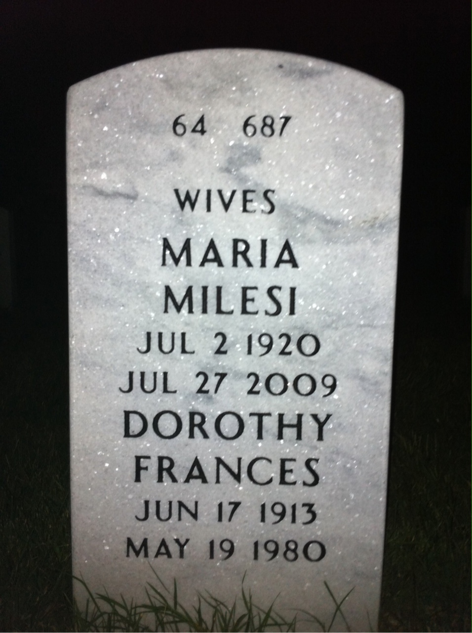 Back of headstone — Deane Bartlett