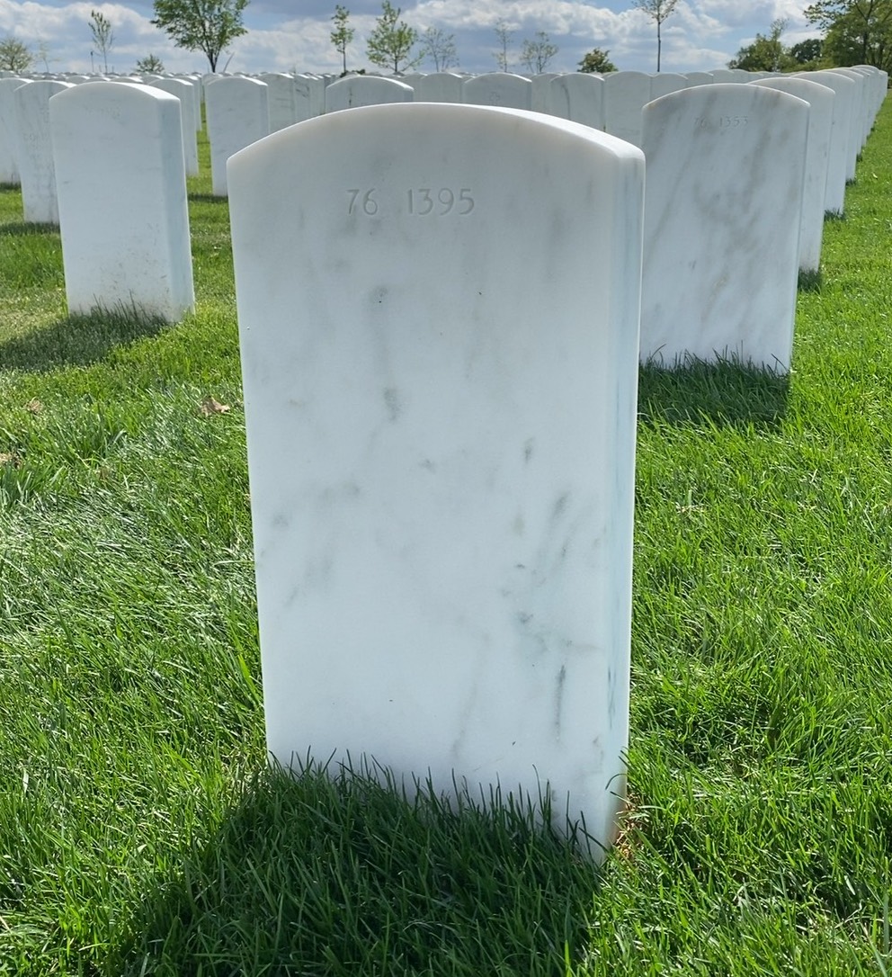 Back of headstone — David Myers