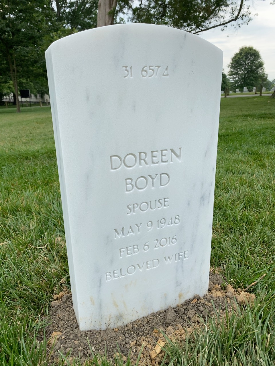 Back of headstone — Stephen Ives Bruce