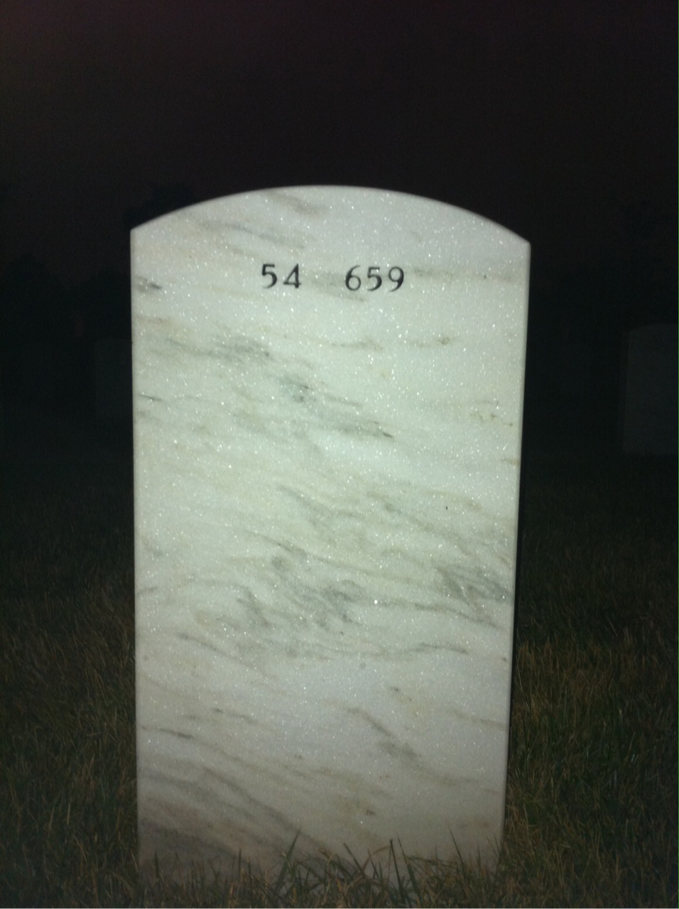 Back of headstone — Robert Rogers