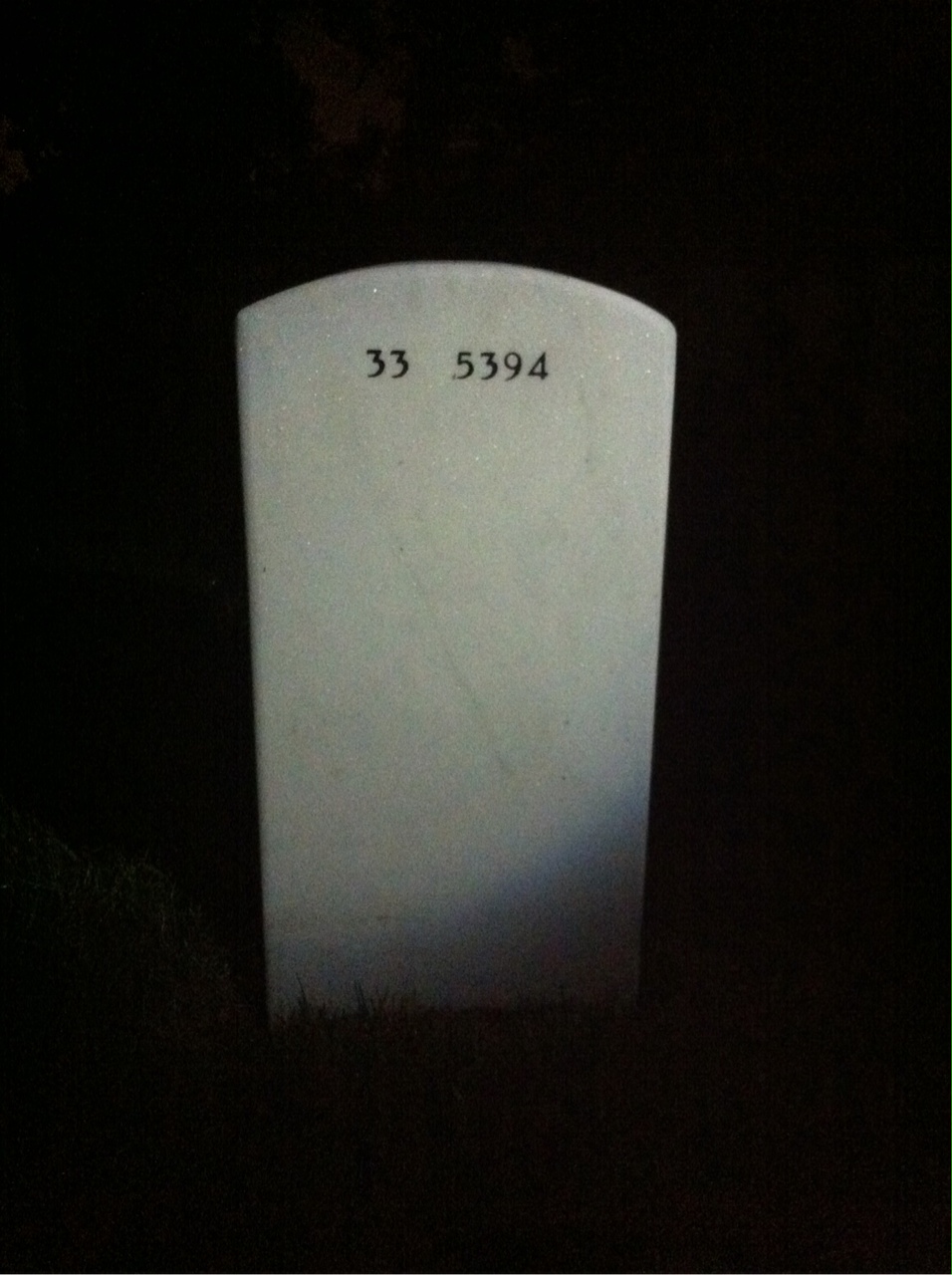 Back of headstone — Edwin Cerar
