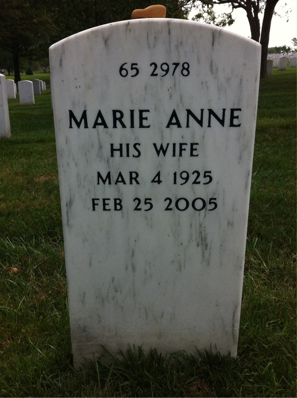 Back of headstone — Ernest Dukes
