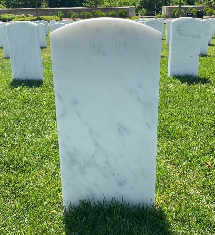 Back of headstone — Thomas John Walsh