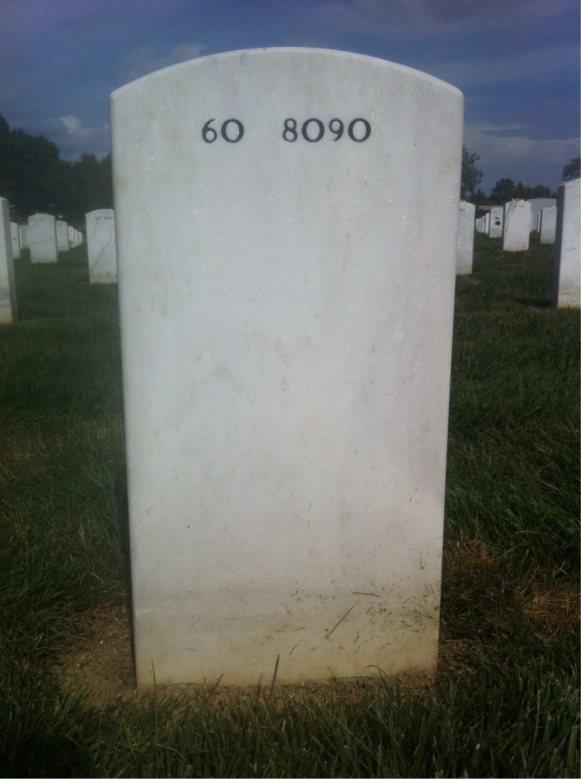 Back of headstone — Nathaniel Nyren