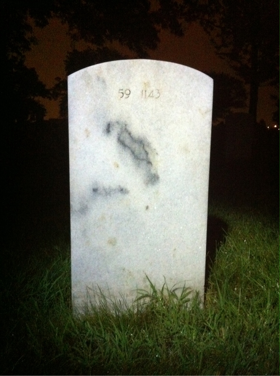 Back of headstone — Derrick Levern Williams