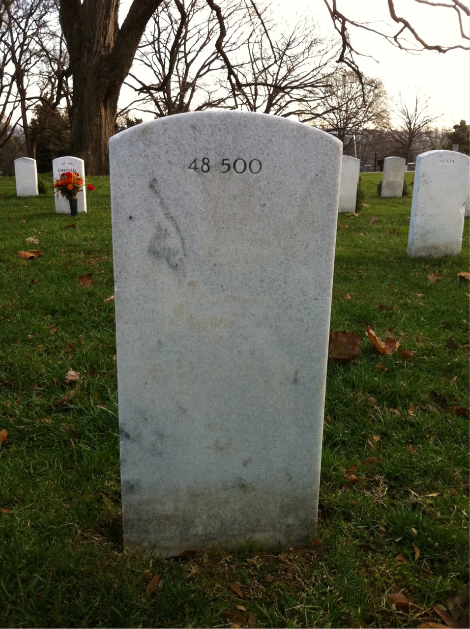 Back of headstone — Ann Armiger
