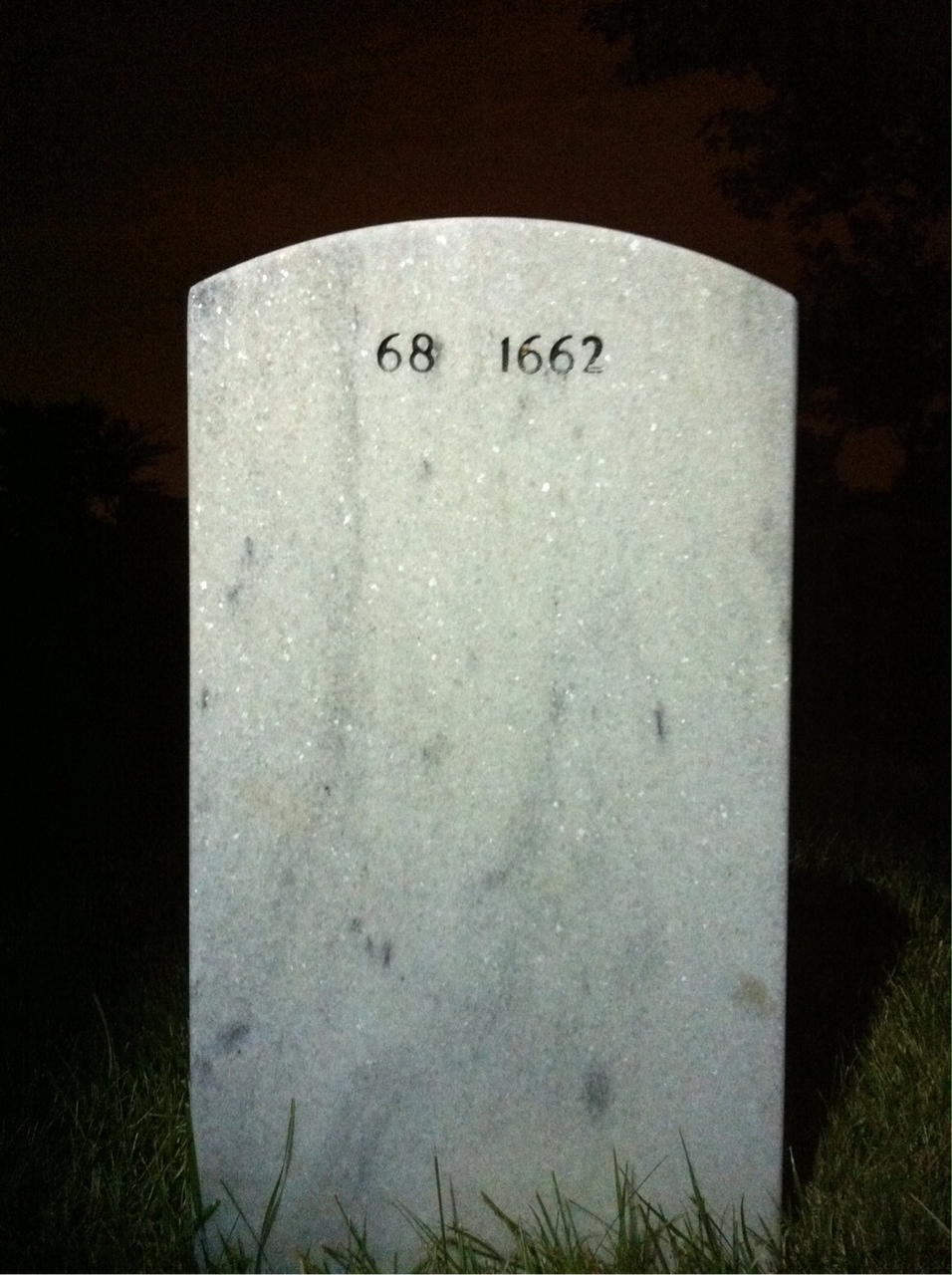 Back of headstone — Stanley Klass