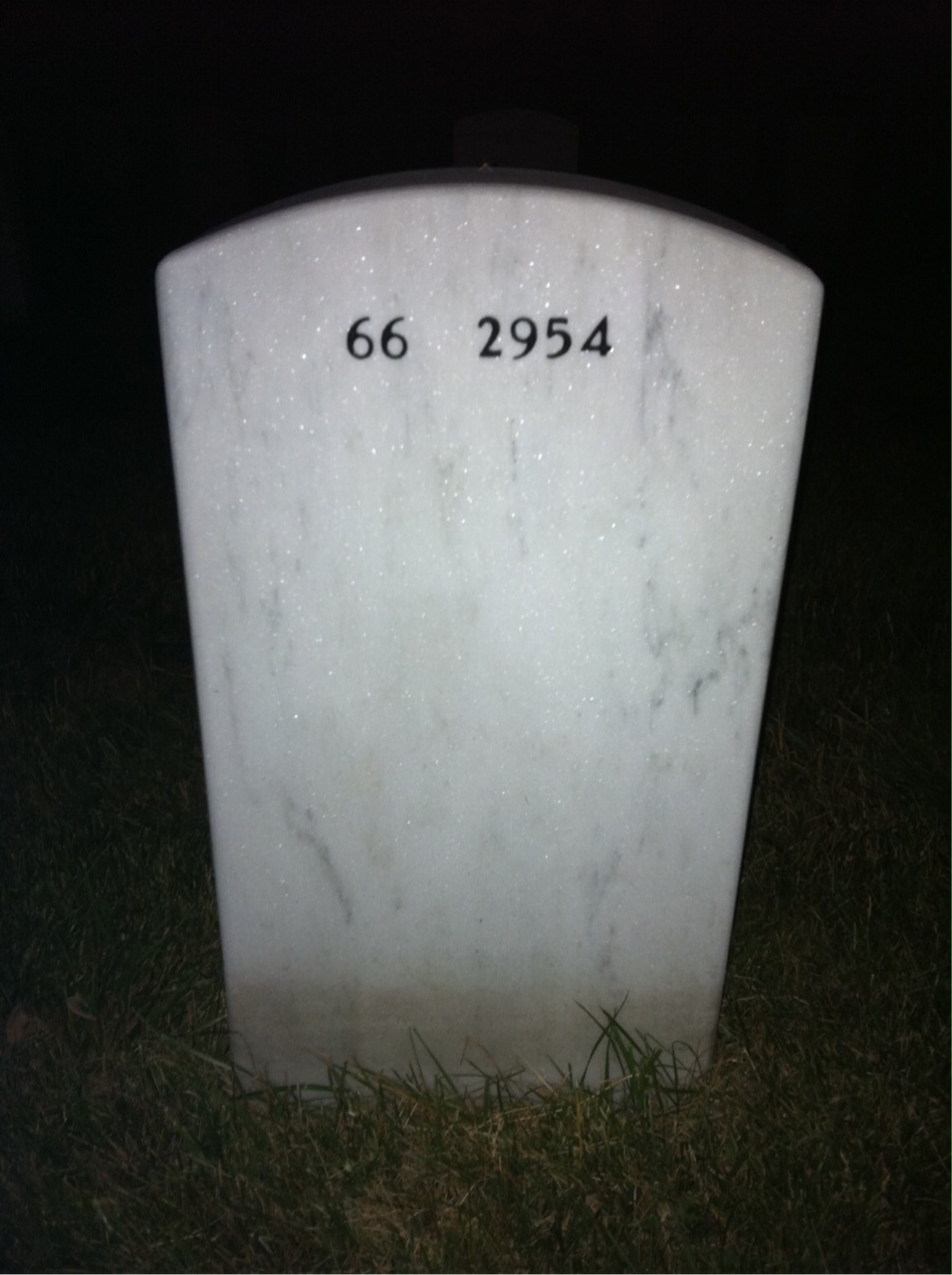 Back of headstone — Frank Rodman