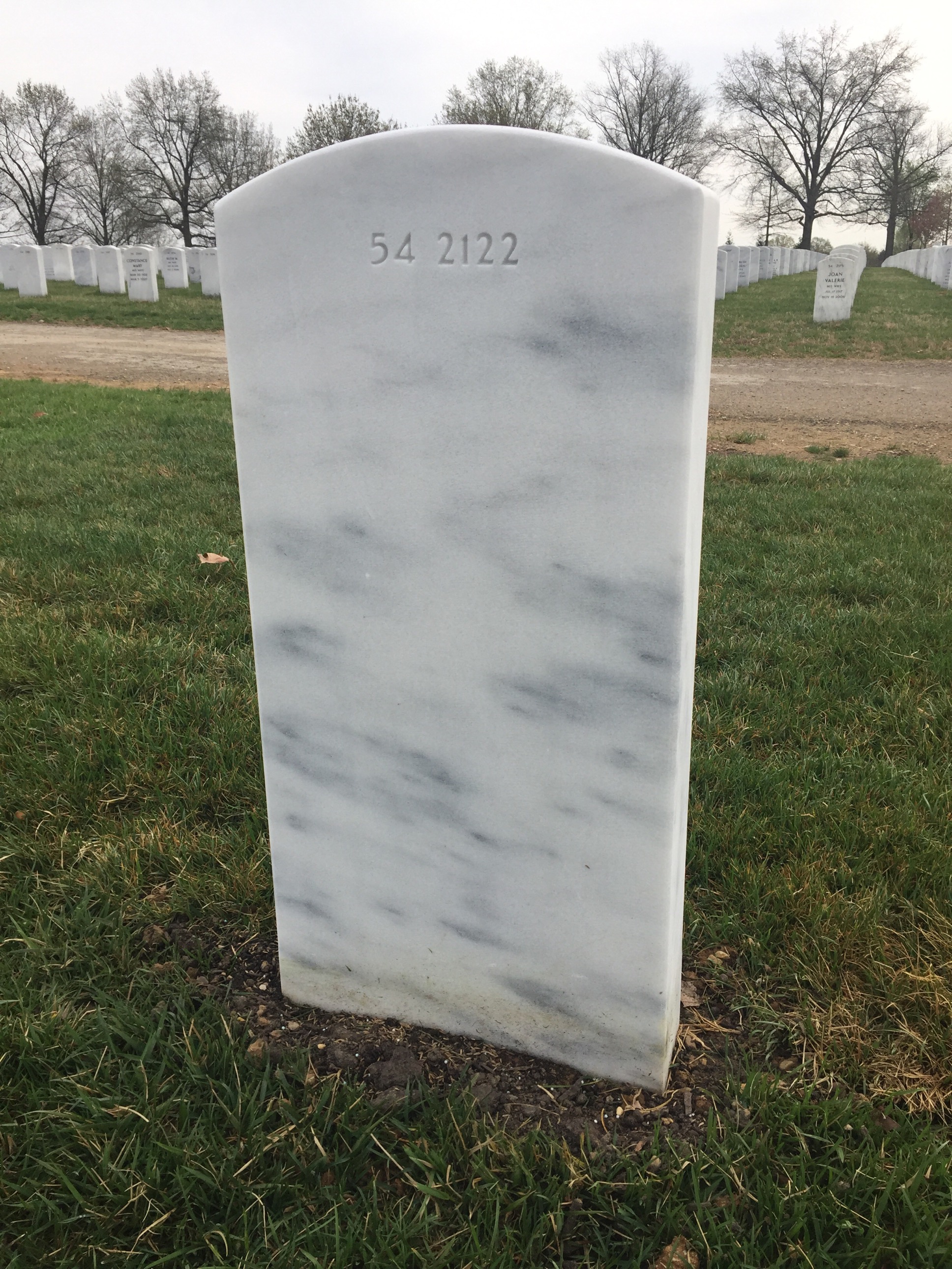 Back of headstone — Terry W Davidson