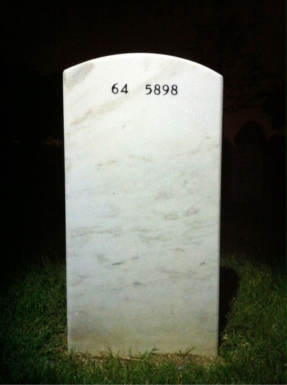 Back of headstone — George Jones