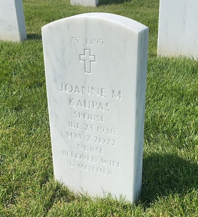 Back of headstone — Thomas Richard Kaupas