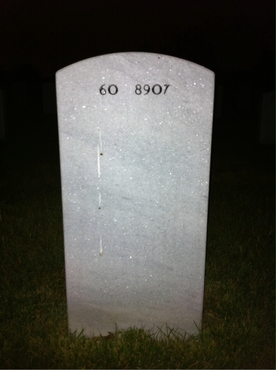 Back of headstone — James Hammond