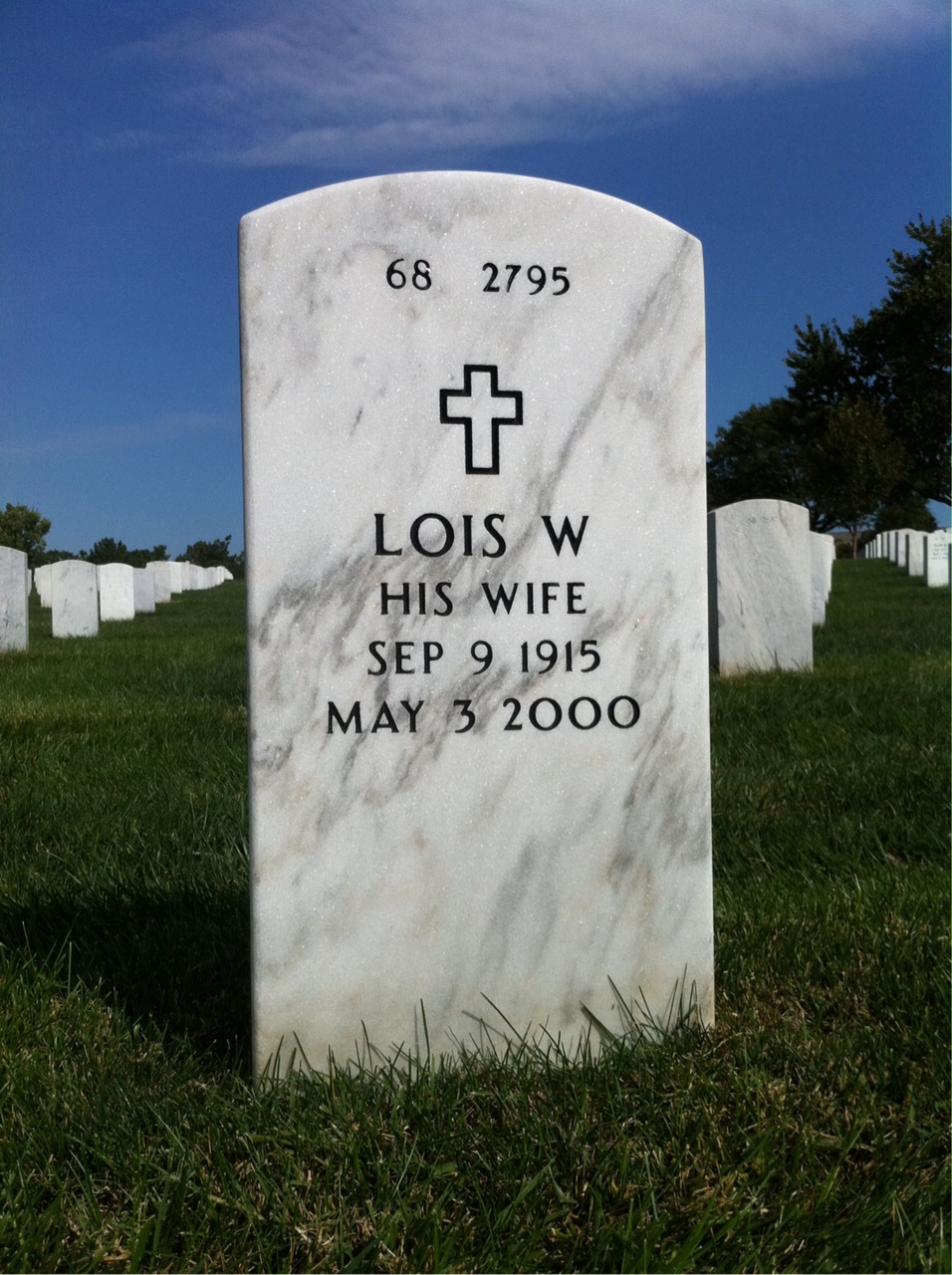 Back of headstone — Ralph Herrold