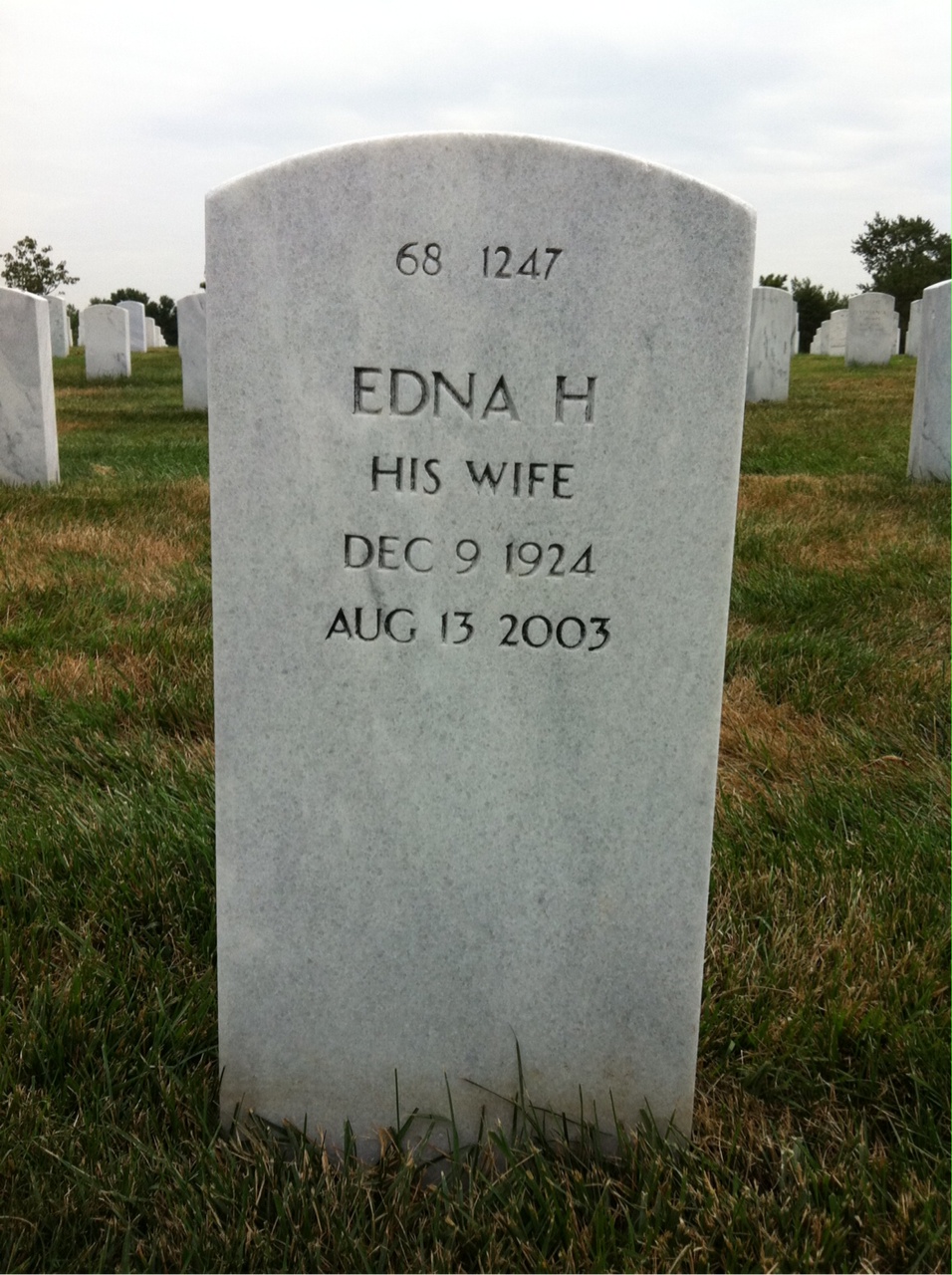 Back of headstone — John Madden