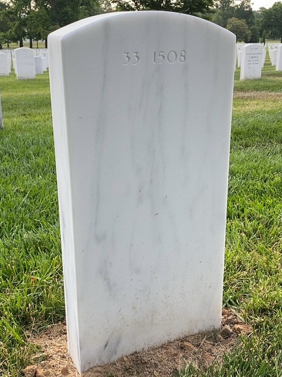 Back of headstone — John Gibson