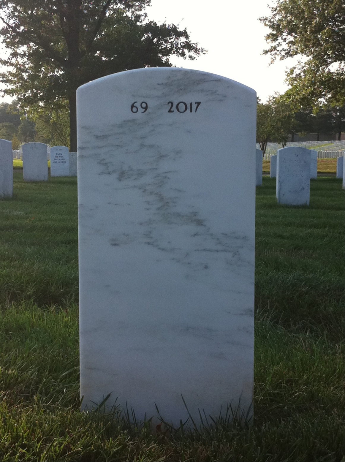 Back of headstone — Dwight Snyder
