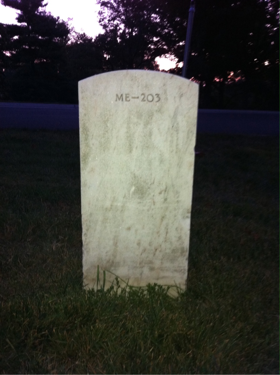 Back of headstone — Lewis Braden